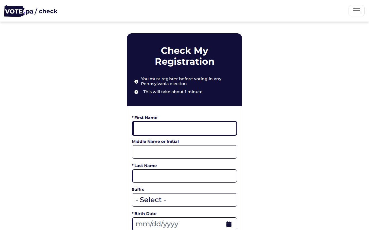 Derry Township residents directory Pennsylvania voter registration status lookup