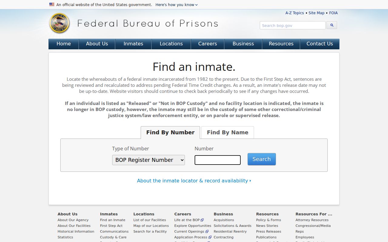 Derry Township resident lookup through federal inmate locator